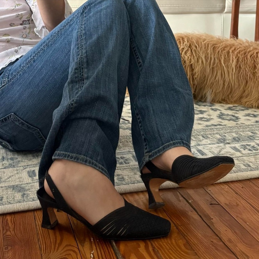 Black Slingback Heels